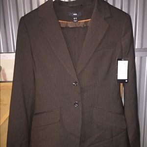 H&M Brown Pinstripe Pant Suit 36/6
